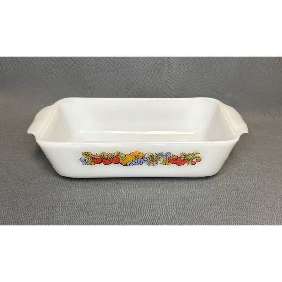Fire King Loaf Pan Anchor Hocking Natures Bounty Loaf Pan 1Qt Retro 1970-Vintage - Picture 4 of 10